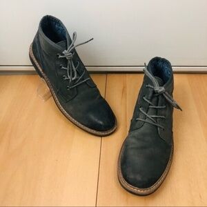 Original Penguin 07613 Melvin Chukka Boots Charcoal Suede Leather Mens Size 9